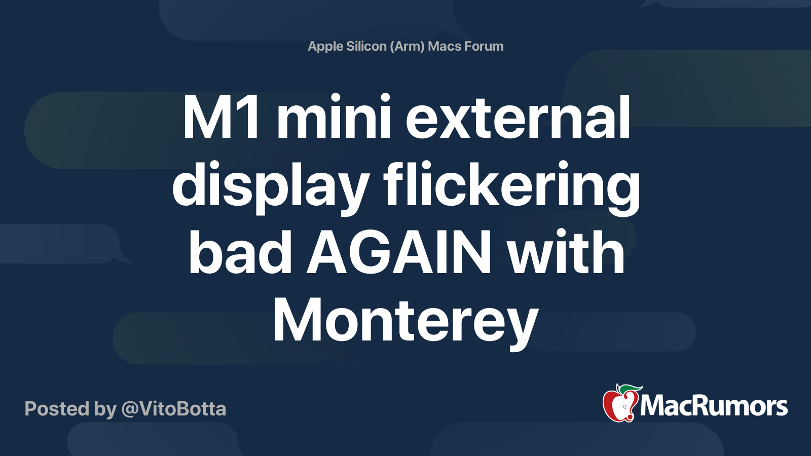 mac mini m1 external display flickering