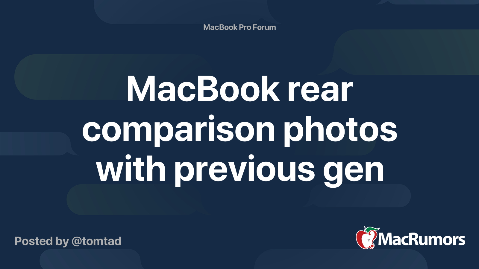 MacBook rear comparison photos with previous gen | MacRumors Forums