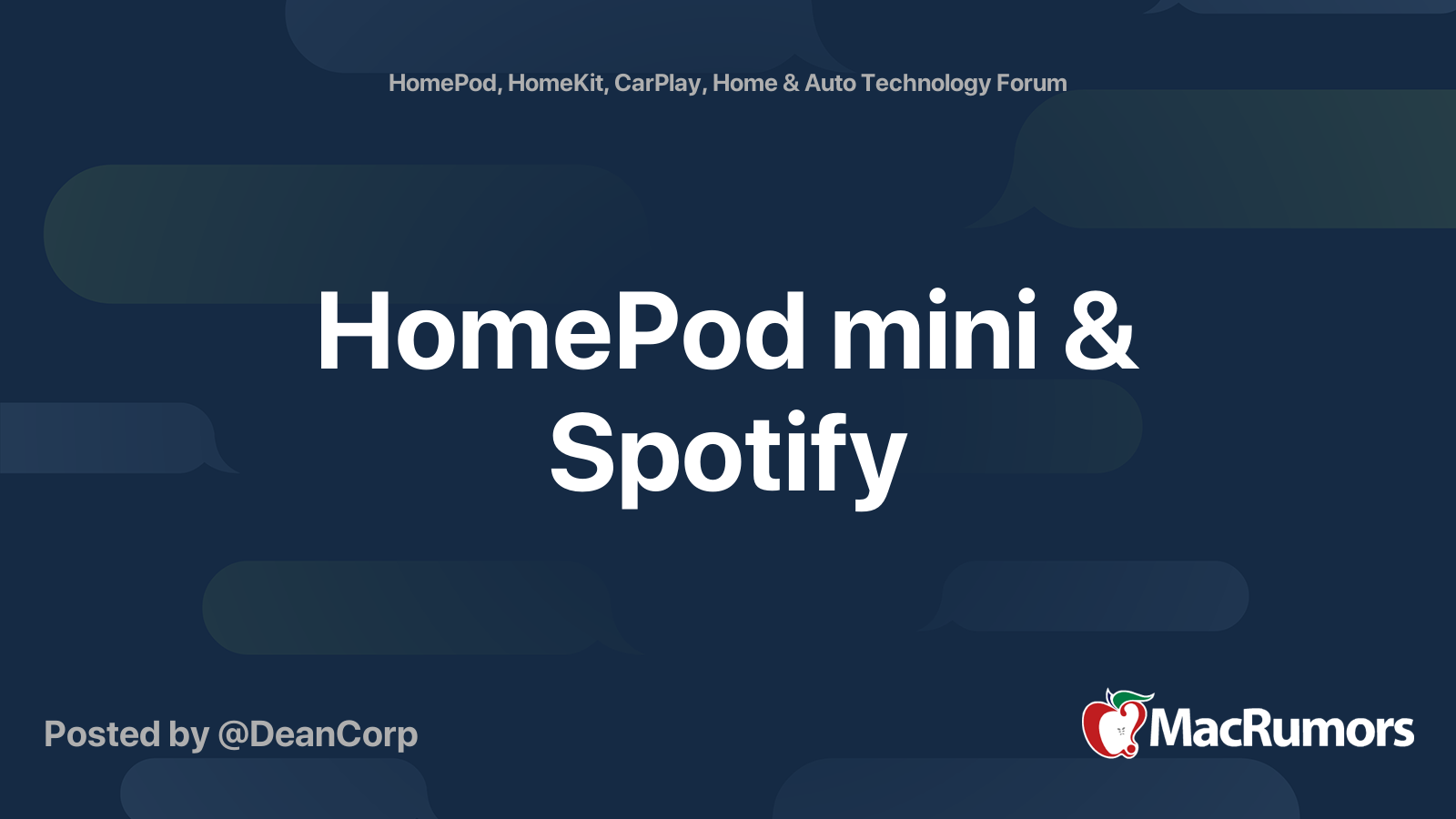 HomePod mini & Spotify | MacRumors Forums