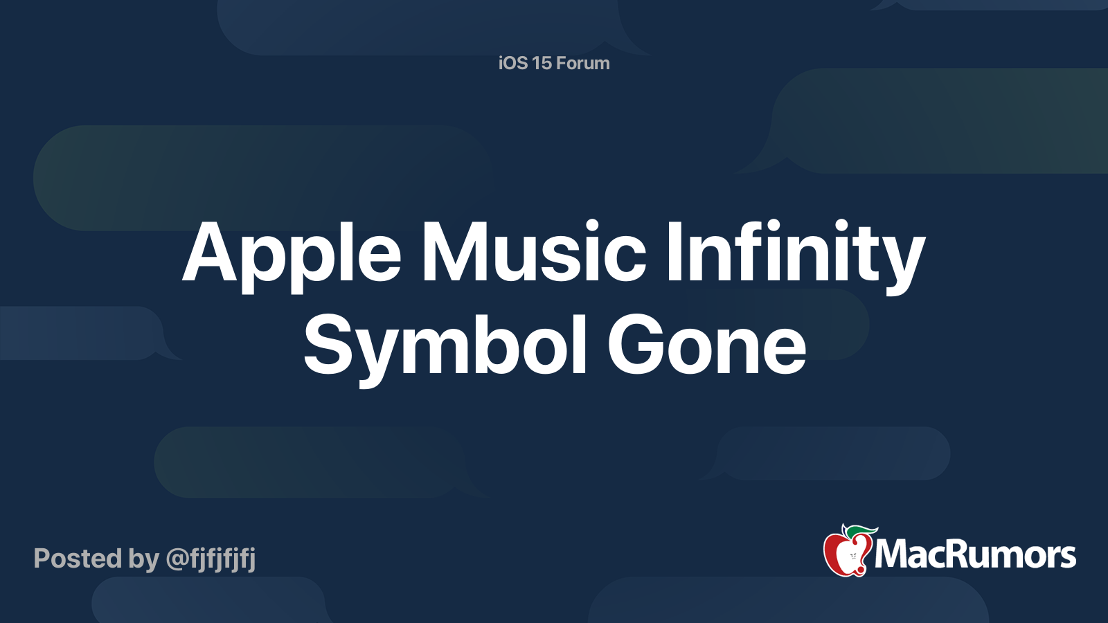 Apple Music Infinity Symbol Gone Macrumors Forums
