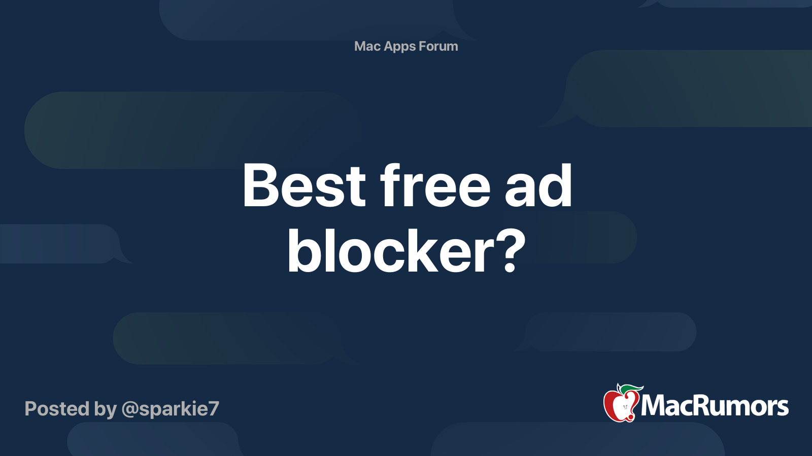 Best free ad blocker? MacRumors Forums
