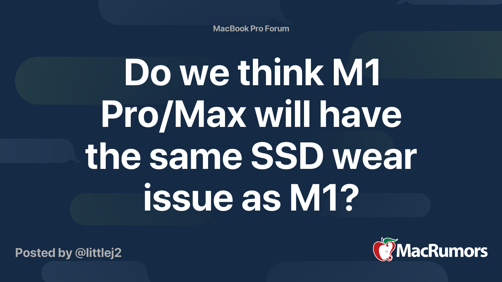 Do we think M1 Pro/Max will have the same SSD wear issue as M1 ...