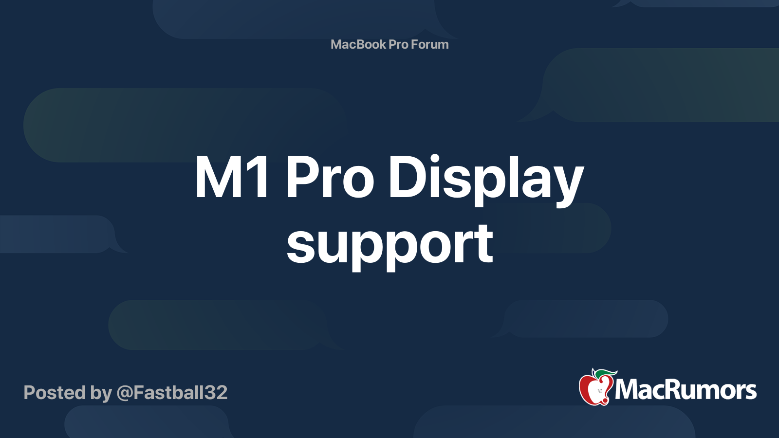 M1 Pro Display support | MacRumors Forums