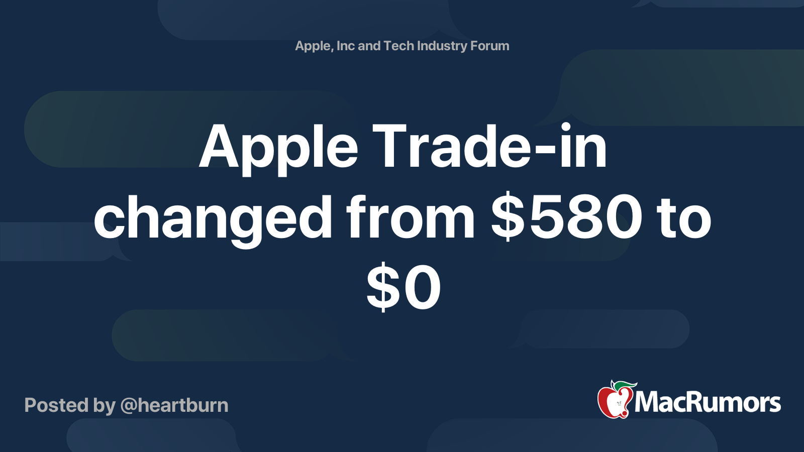 Apple Tradein changed from 580 to 0 MacRumors Forums