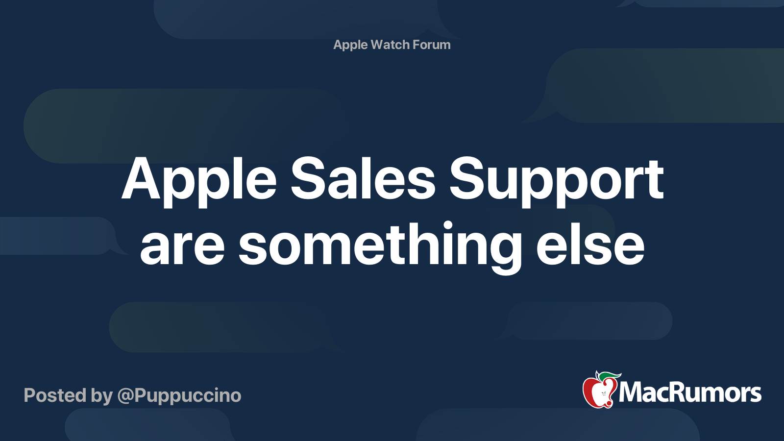 Apple Sales Support are something else MacRumors Forums