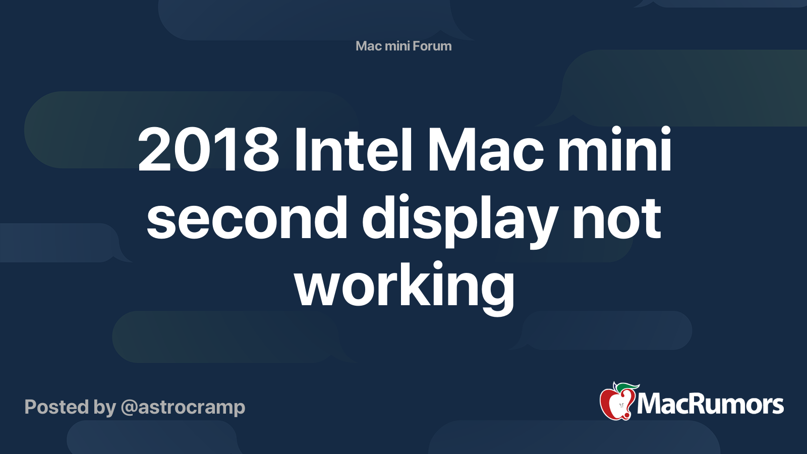 mac mini second display not working