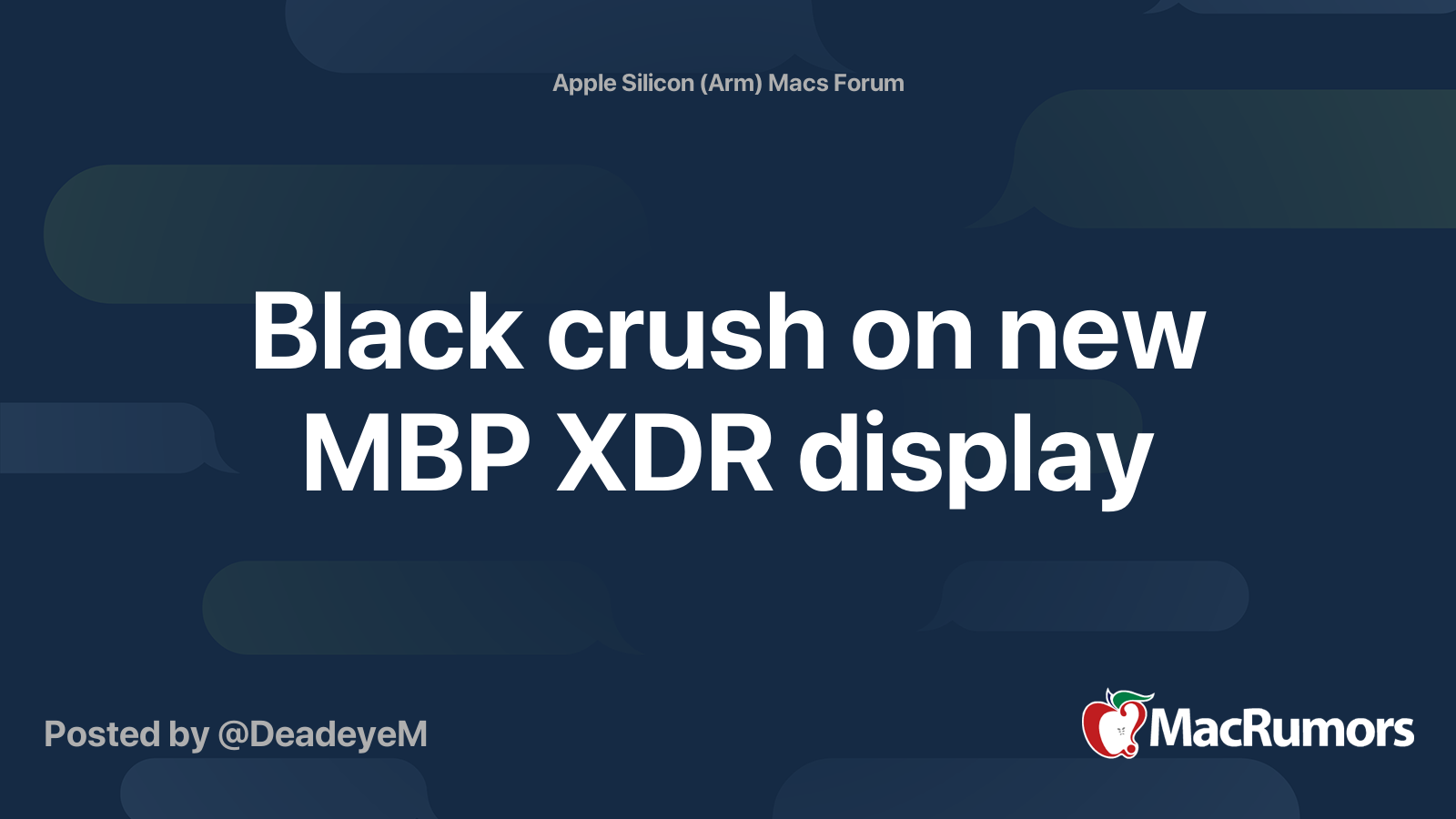 Black crush on new MBP XDR display MacRumors Forums