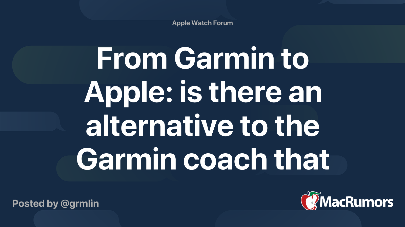 Garmin coach best sale apple watch