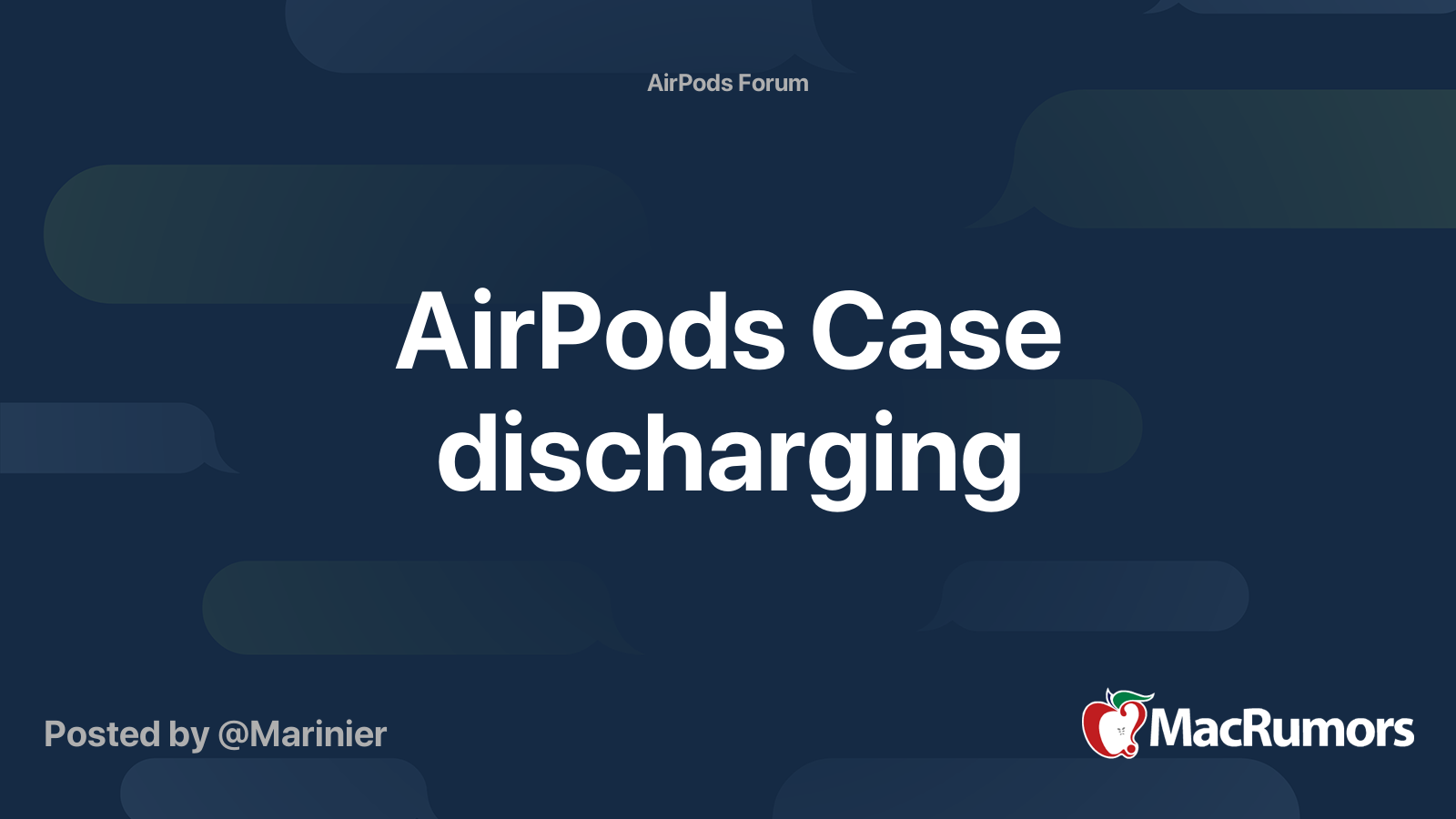 AirPods Case discharging MacRumors Forums