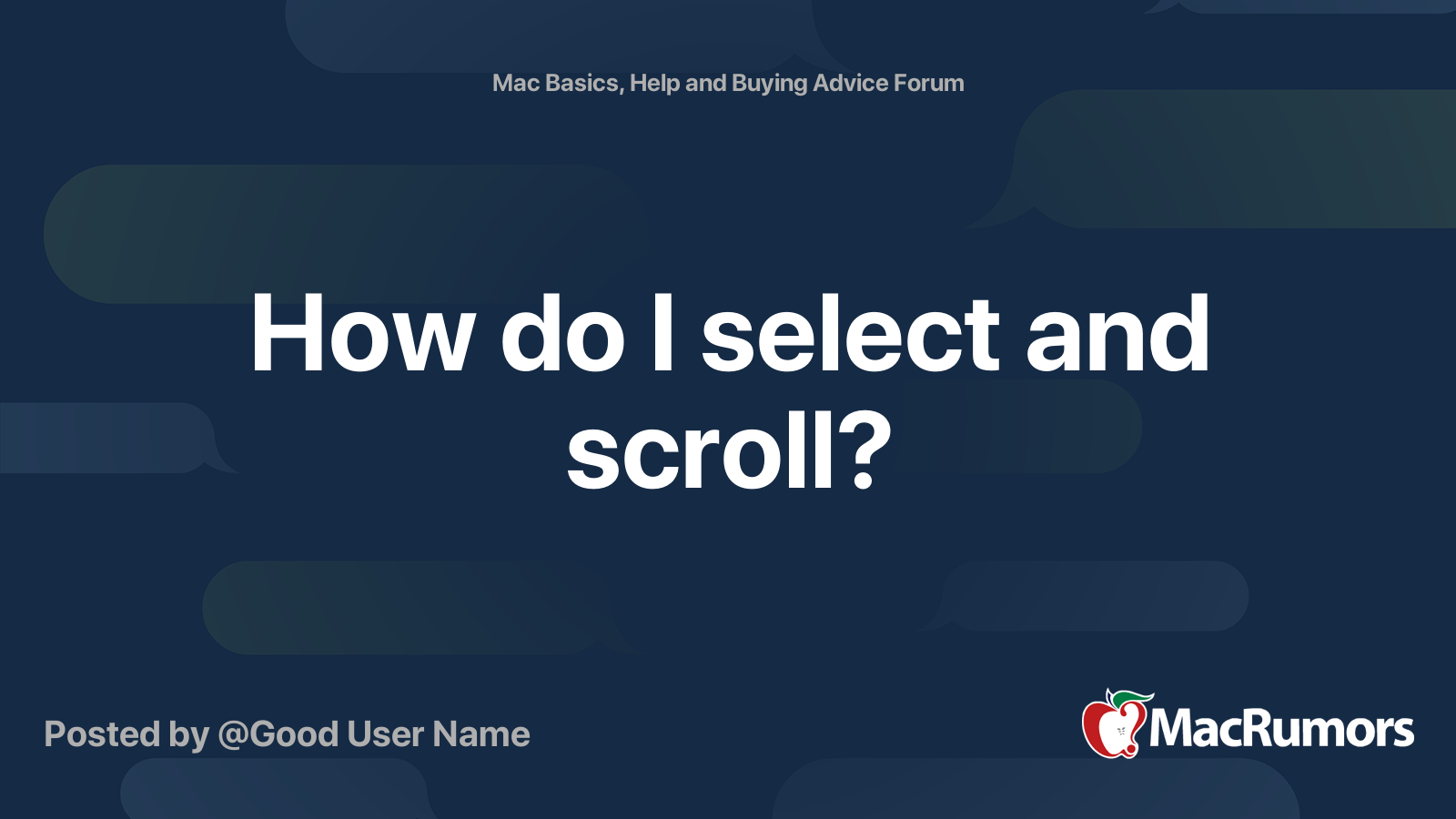 how-do-i-select-and-scroll-macrumors-forums