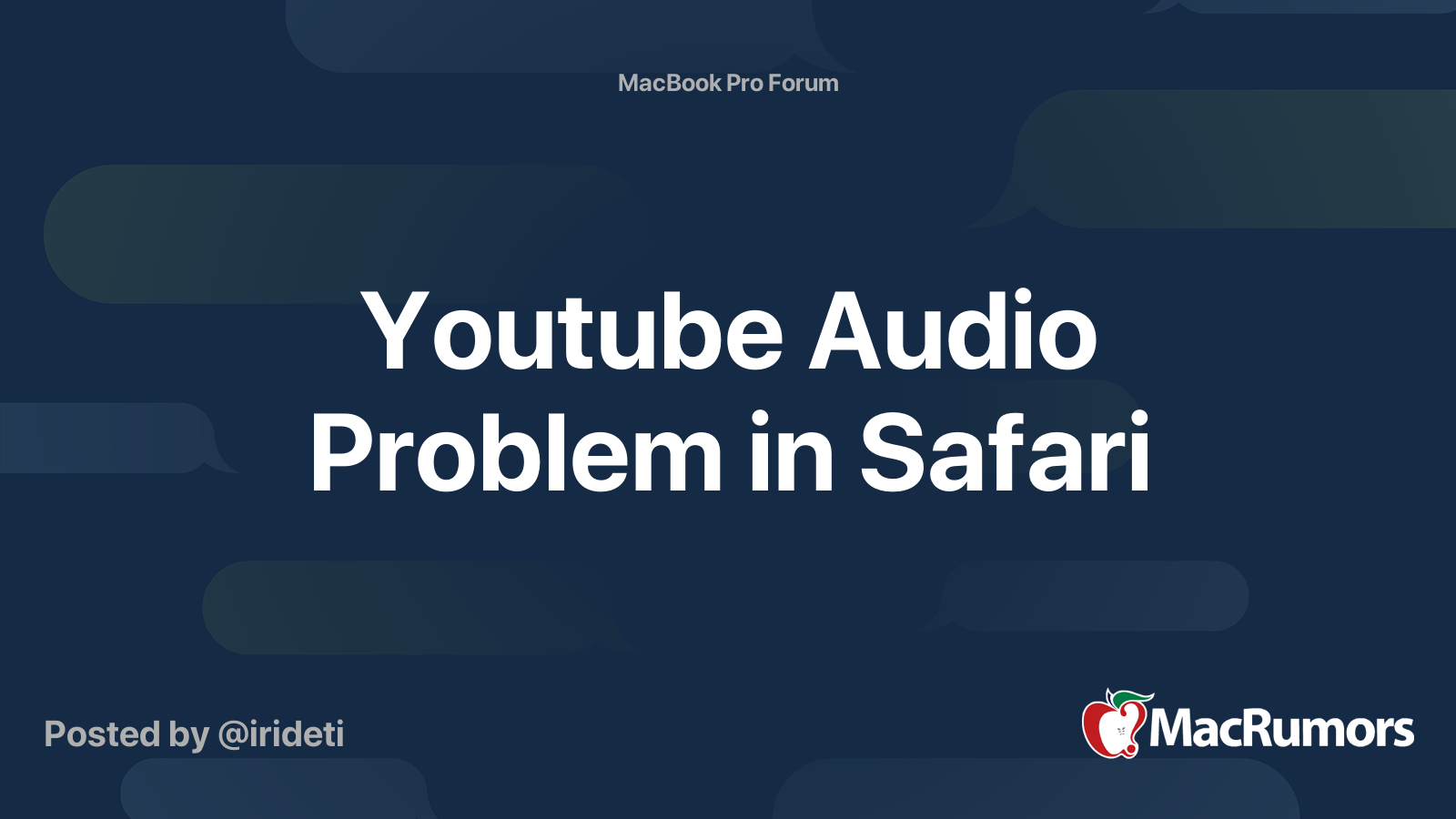 safari youtube sound not working