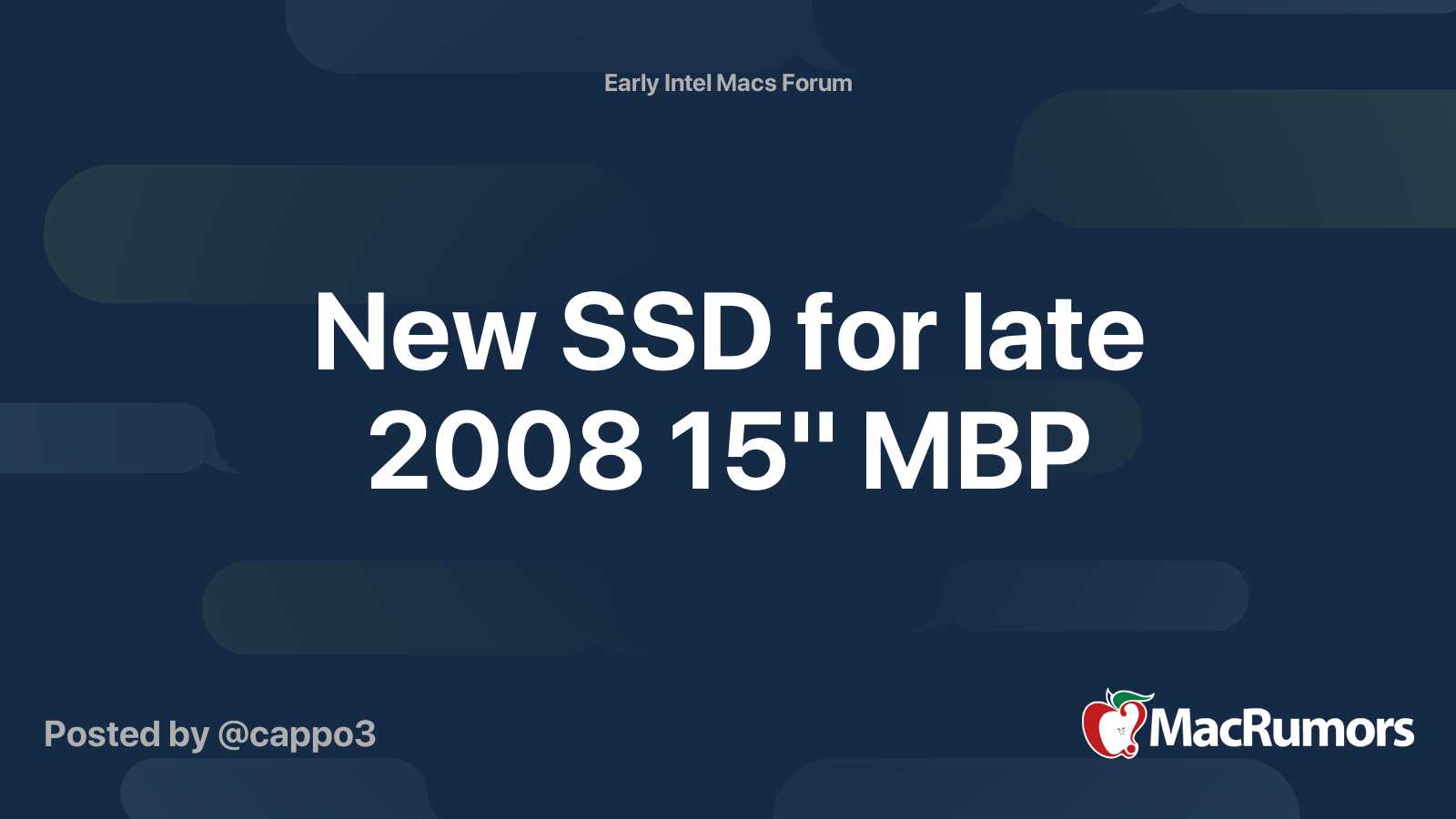 New SSD for late 2008 15