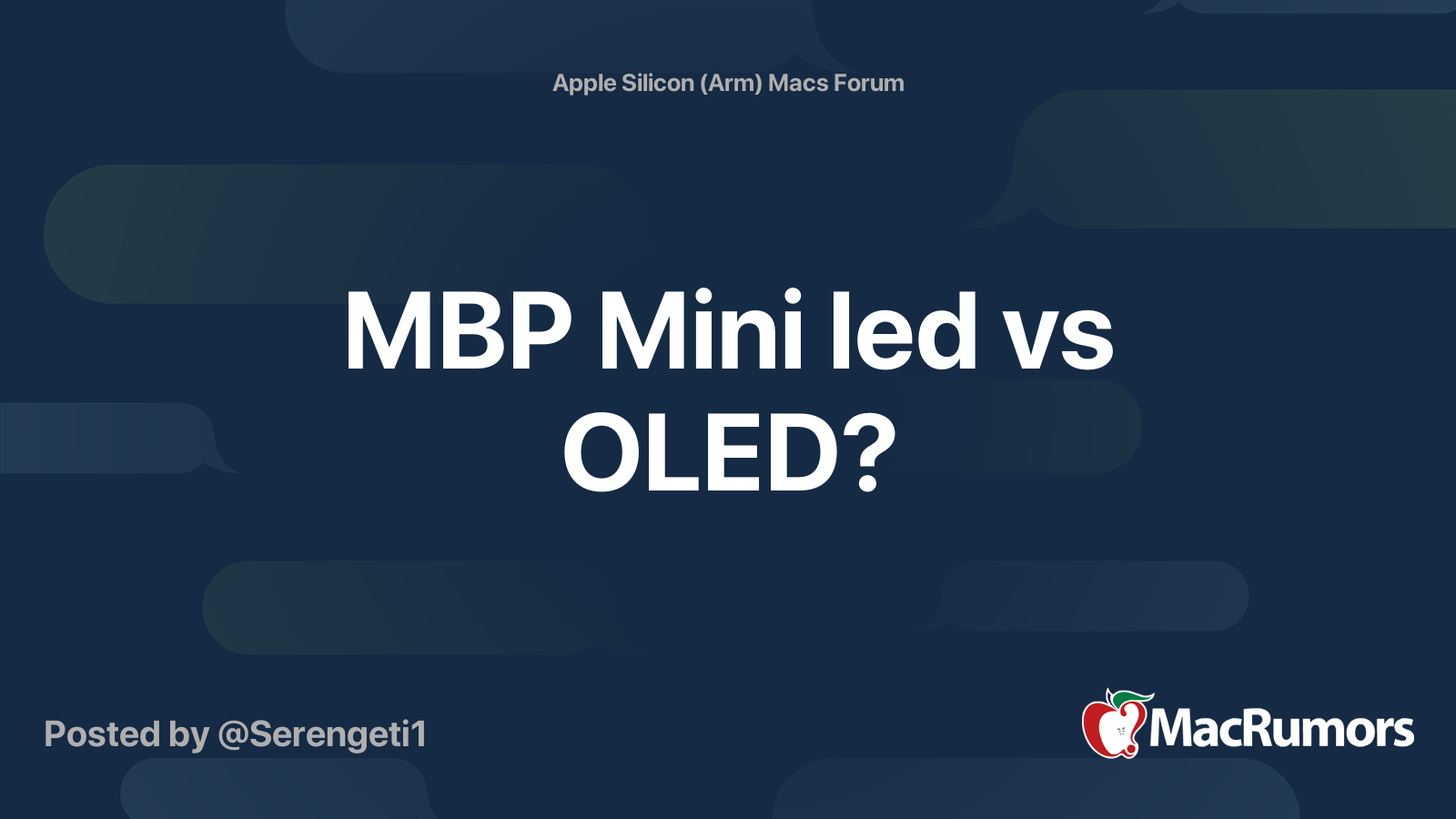 MBP Mini led vs OLED? | MacRumors Forums