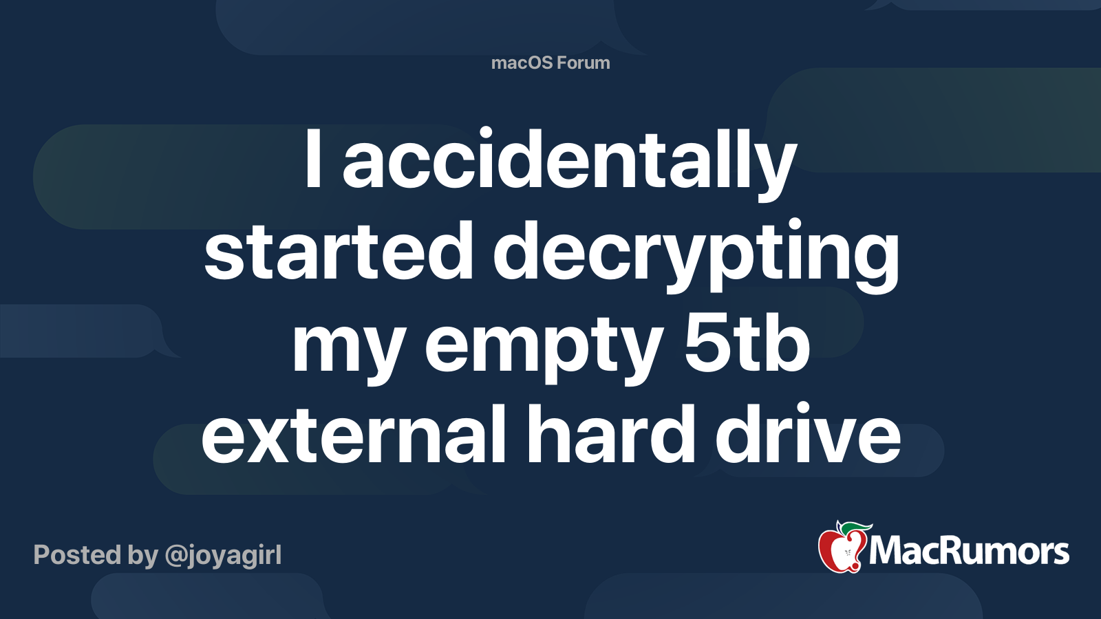 I accidentally started decrypting my empty 5tb external hard drive