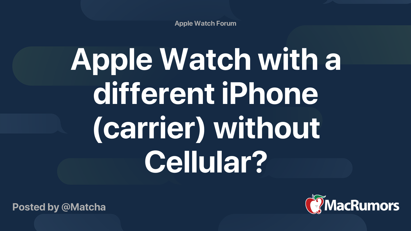 Can you use an apple watch from a different carrier hotsell
