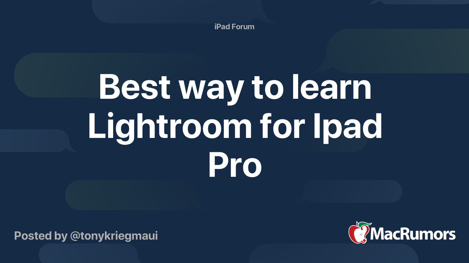 best-way-to-learn-lightroom-for-ipad-pro-macrumors-forums