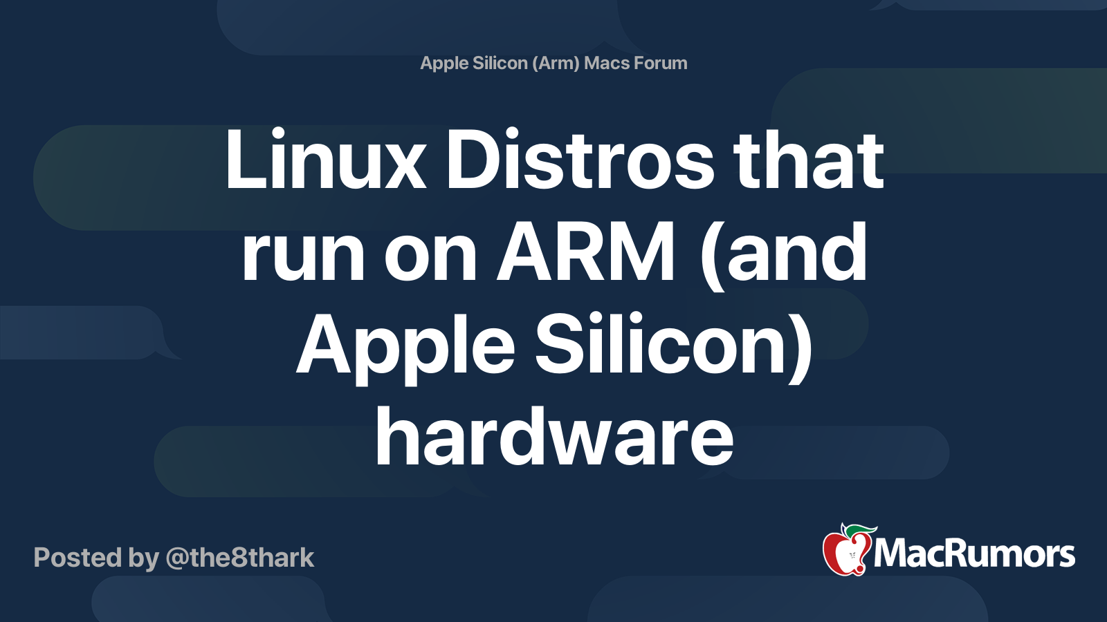 Linux Distros that run on ARM (and Apple Silicon) hardware MacRumors
