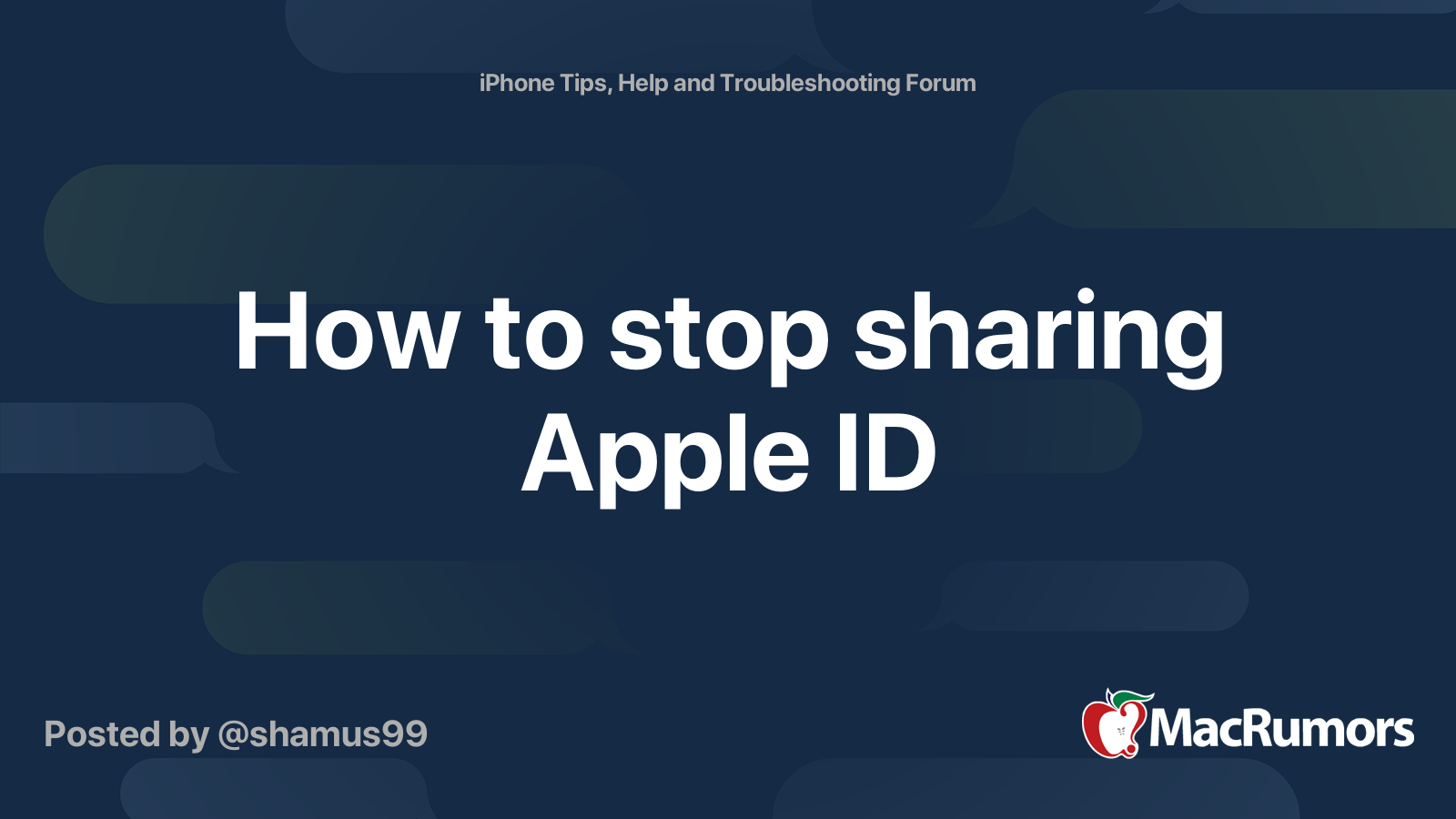 how to stop sharing apple id contact