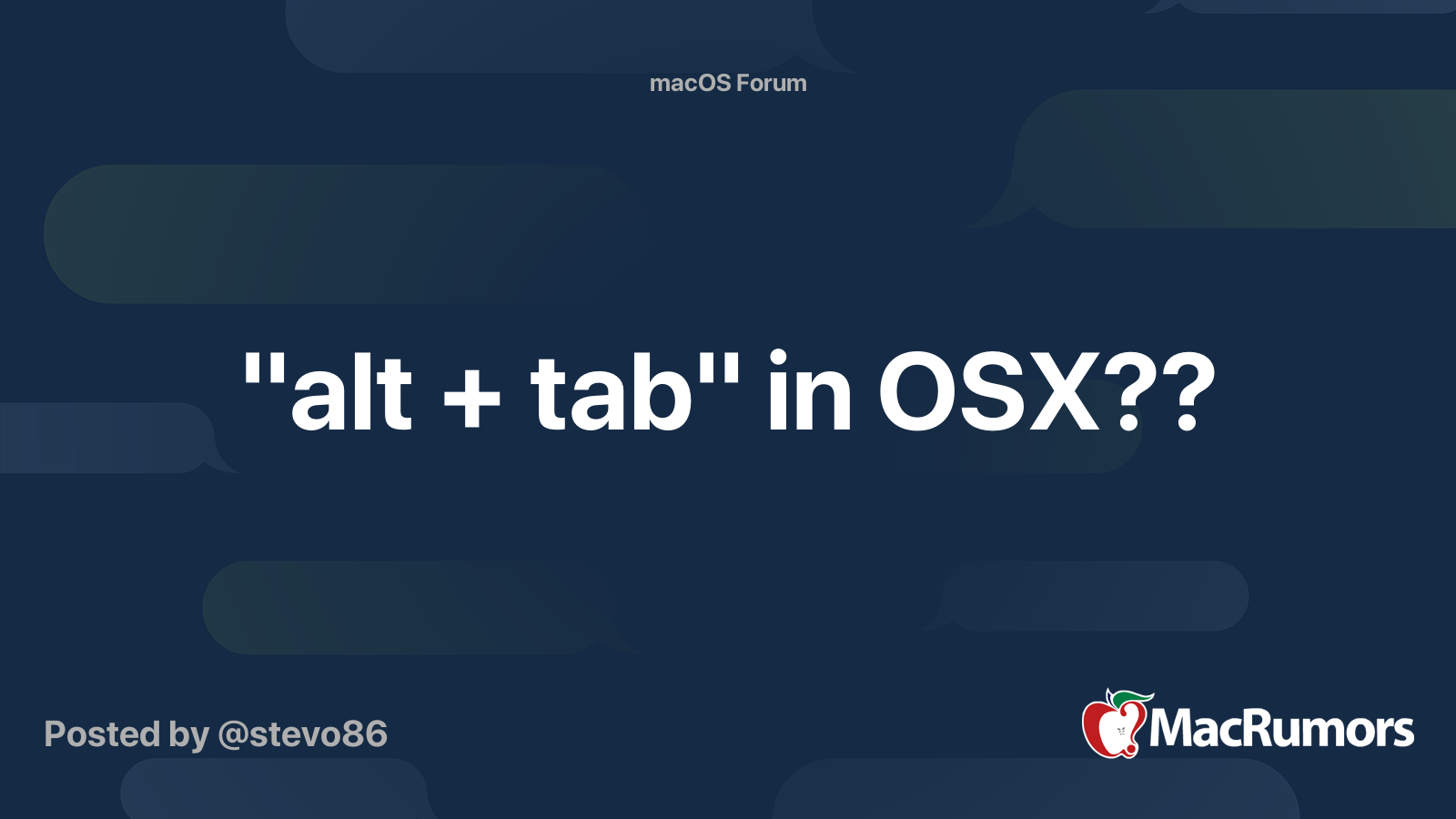 Как сделать alt tab mac os