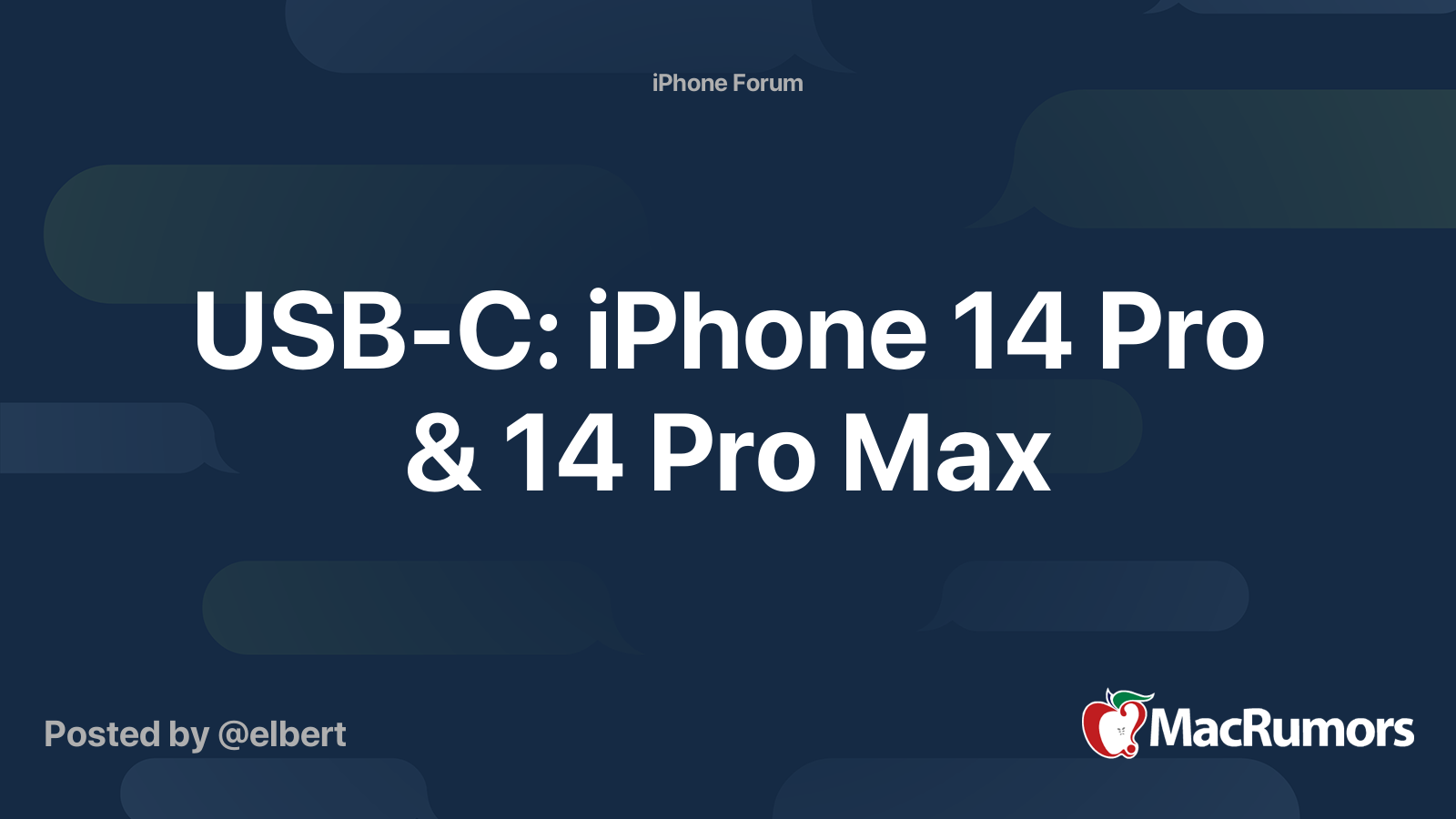 iPhone 14 Pro avec USB-C ? - MacManiack Blog