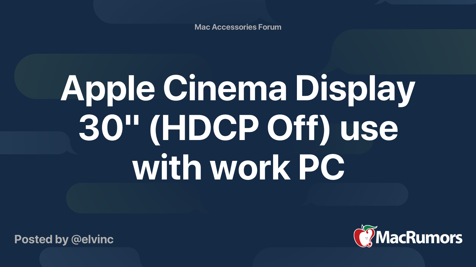 Apple Cinema Display 30