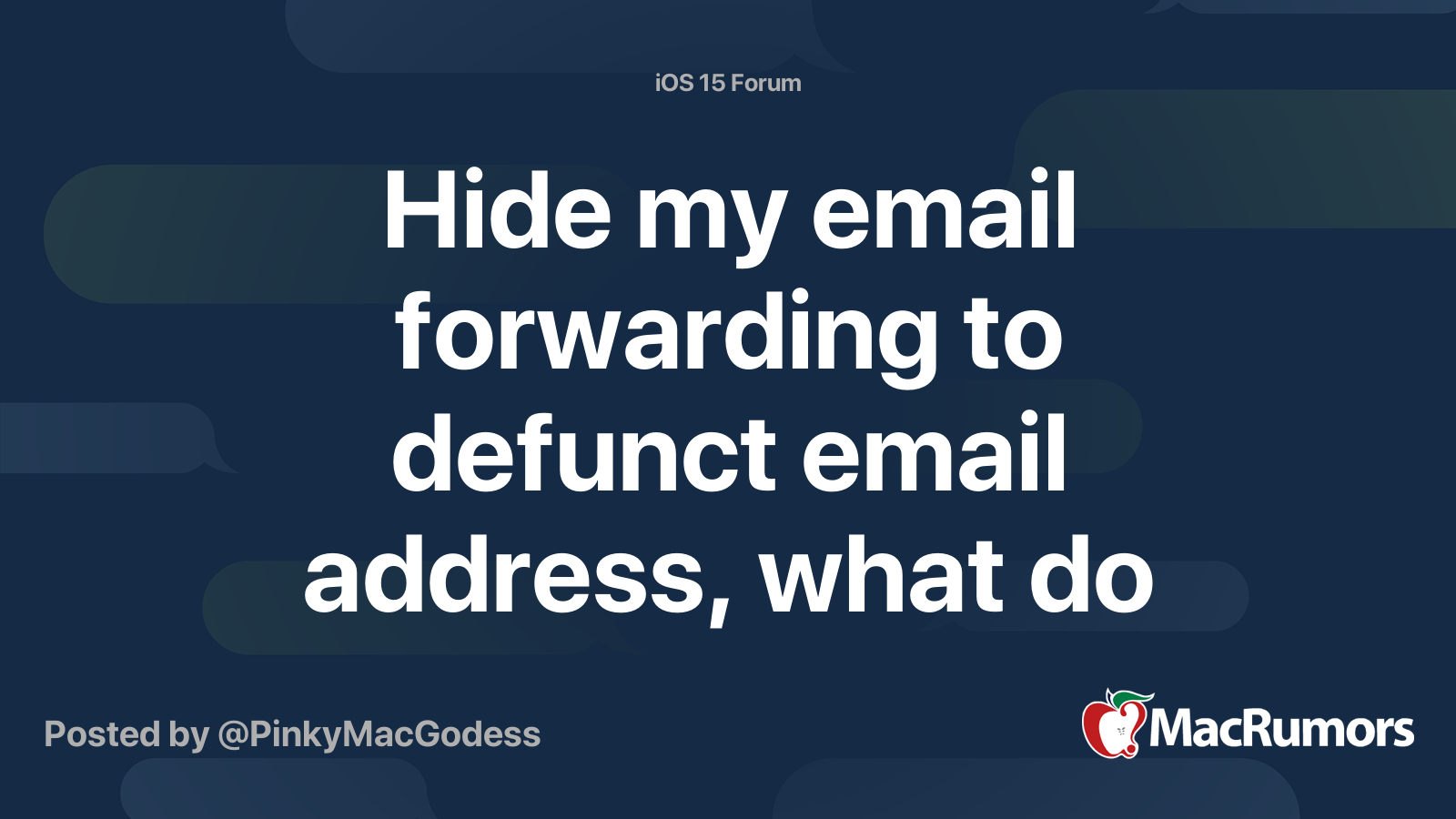 apple id hidden email not forwarding
