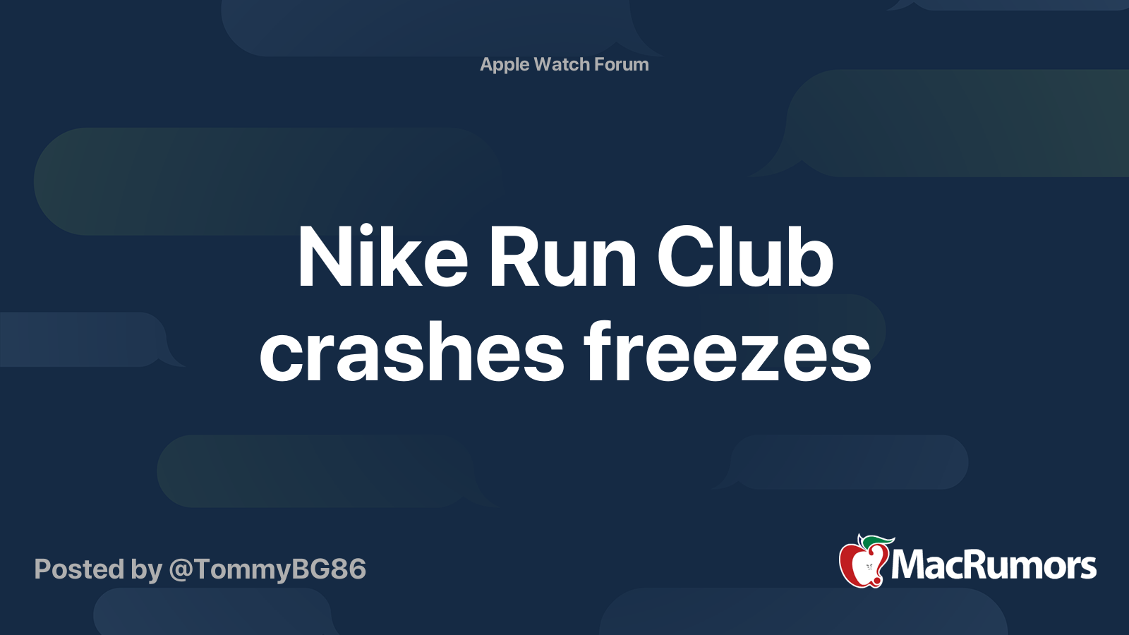 Nike Run Club crashes freezes MacRumors Forums