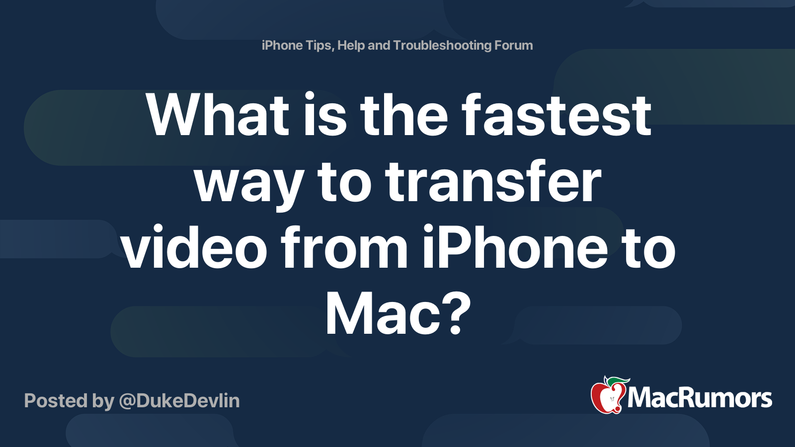 Transfer 4K Video from iPhone to Mac Fast