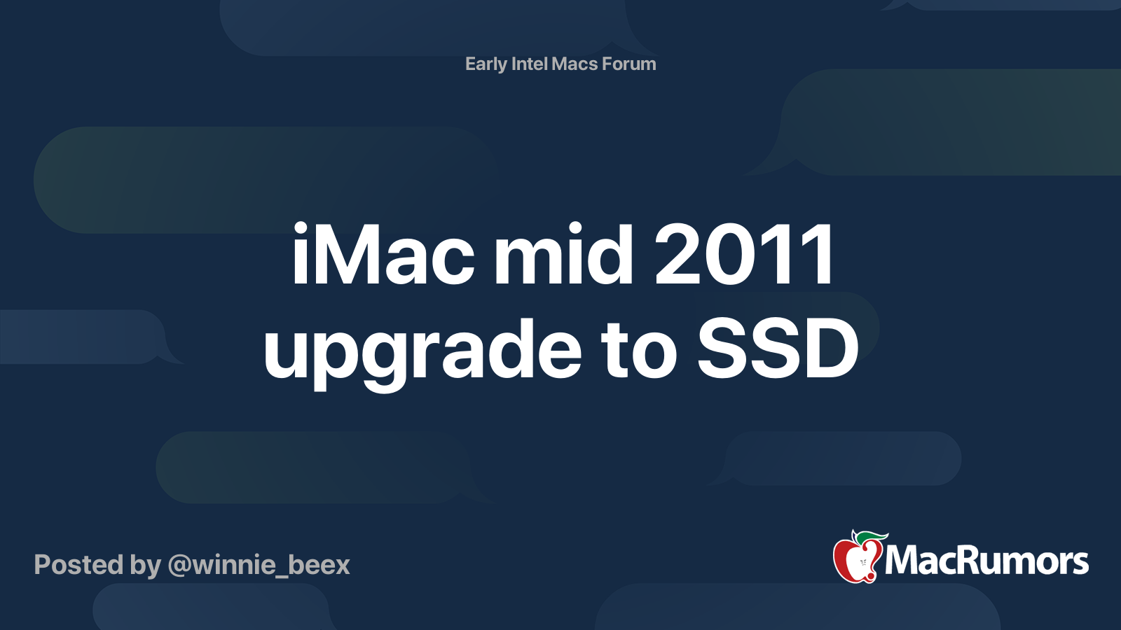 Mid 2011 store imac ssd upgrade