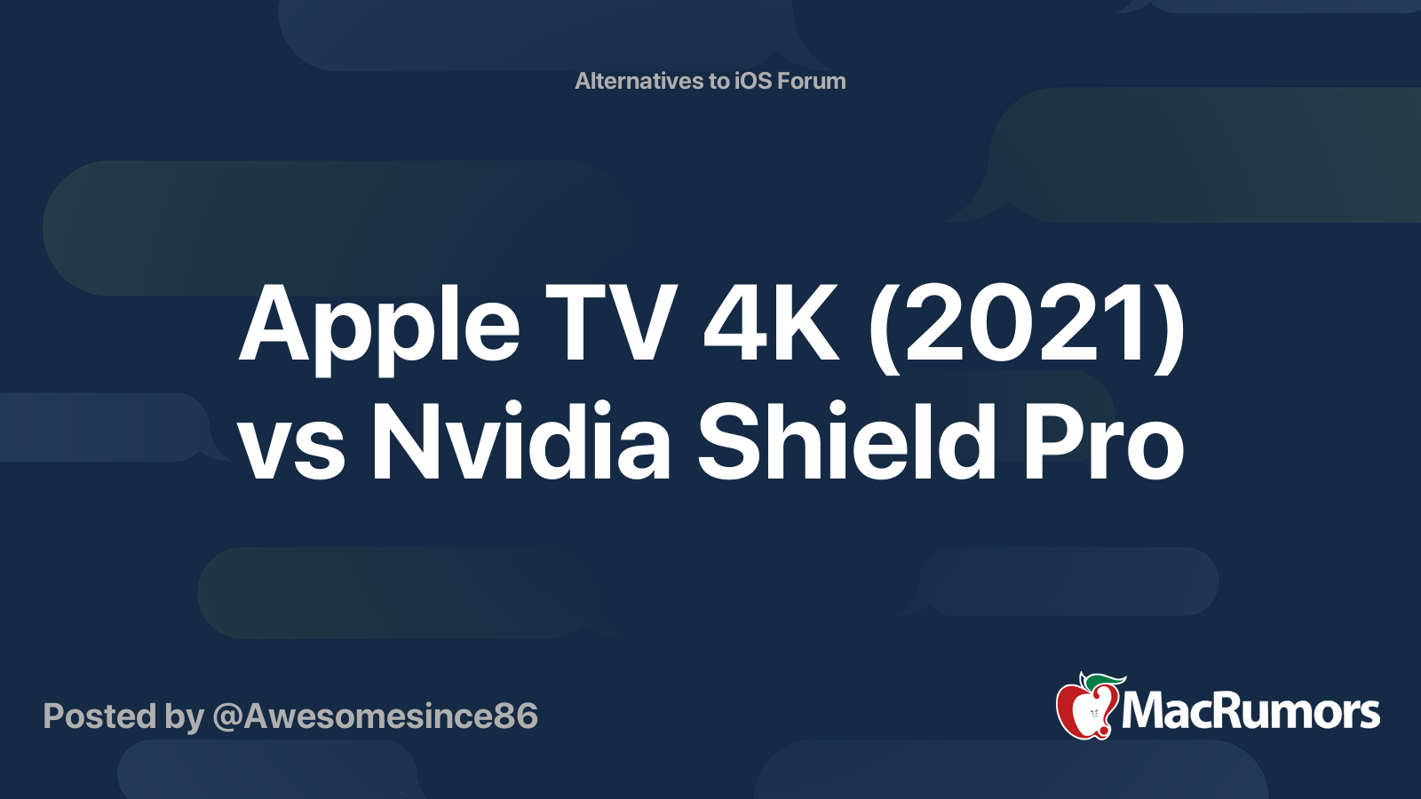 Apple TV 4K (2021) vs Nvidia | MacRumors