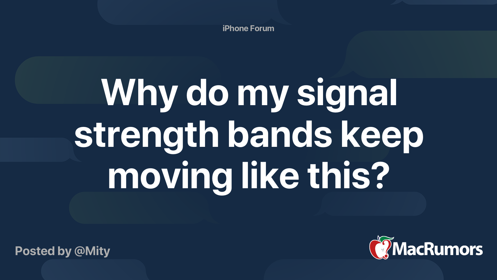 Why do my signal strength bands keep moving like this? MacRumors Forums