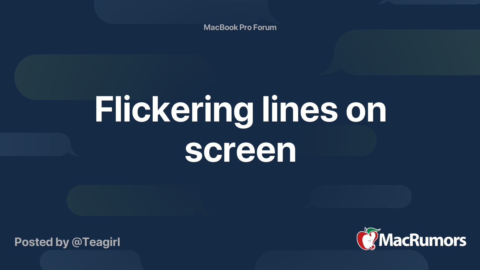 flickering line in the middle of the screen