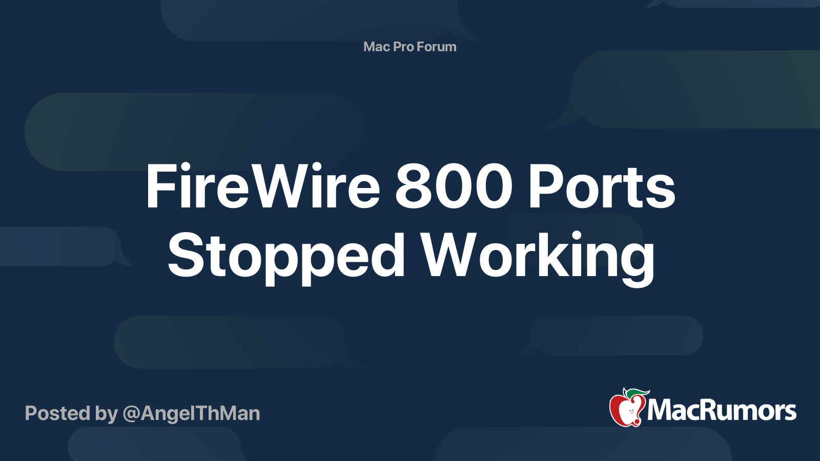 firewire-800-ports-stopped-working-macrumors-forums