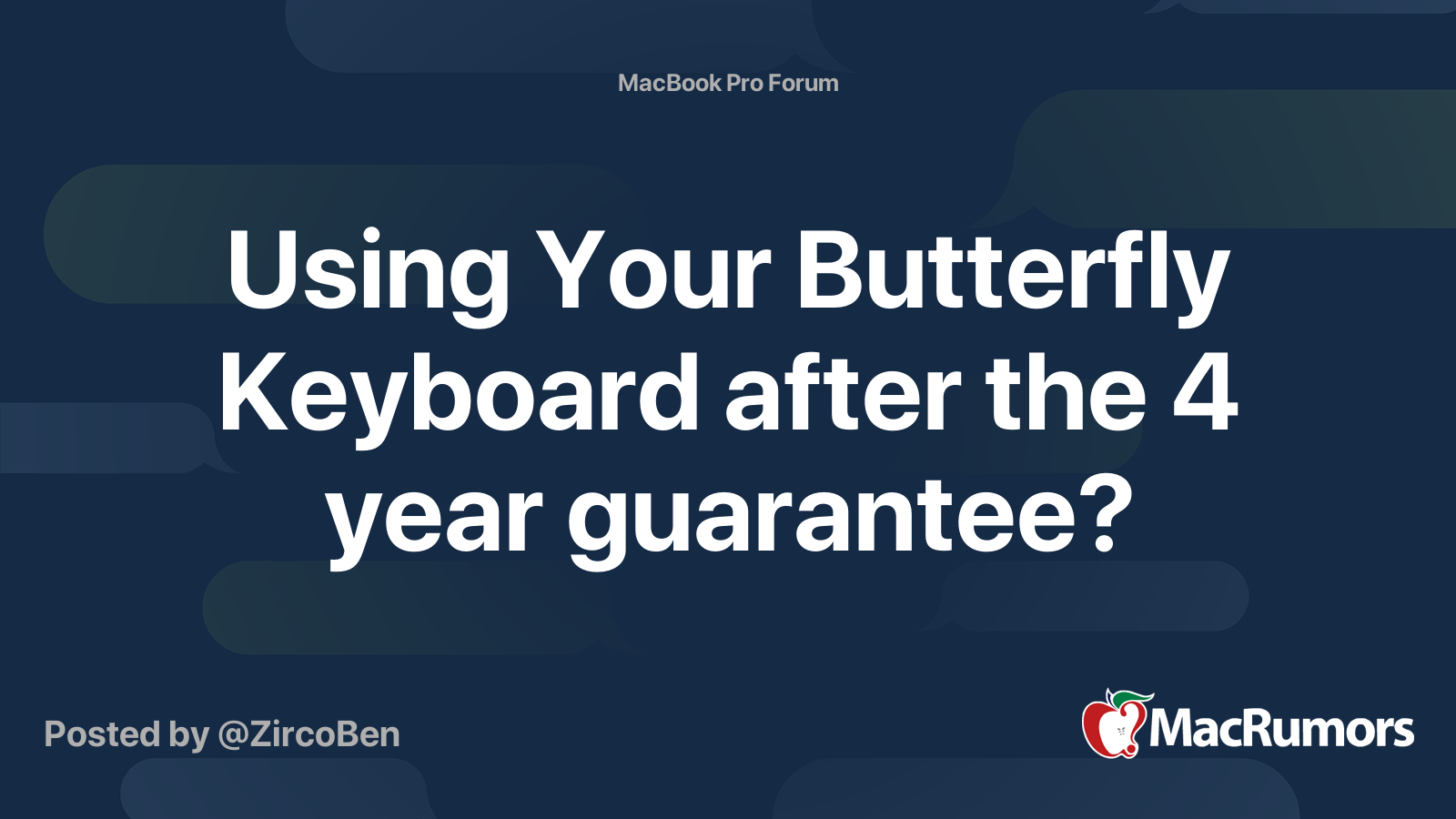 Using Your Butterfly Keyboard After The 4 Year Guarantee Macrumors Forums 