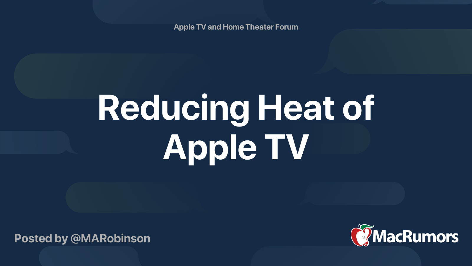 Reducing Heat of Apple TV