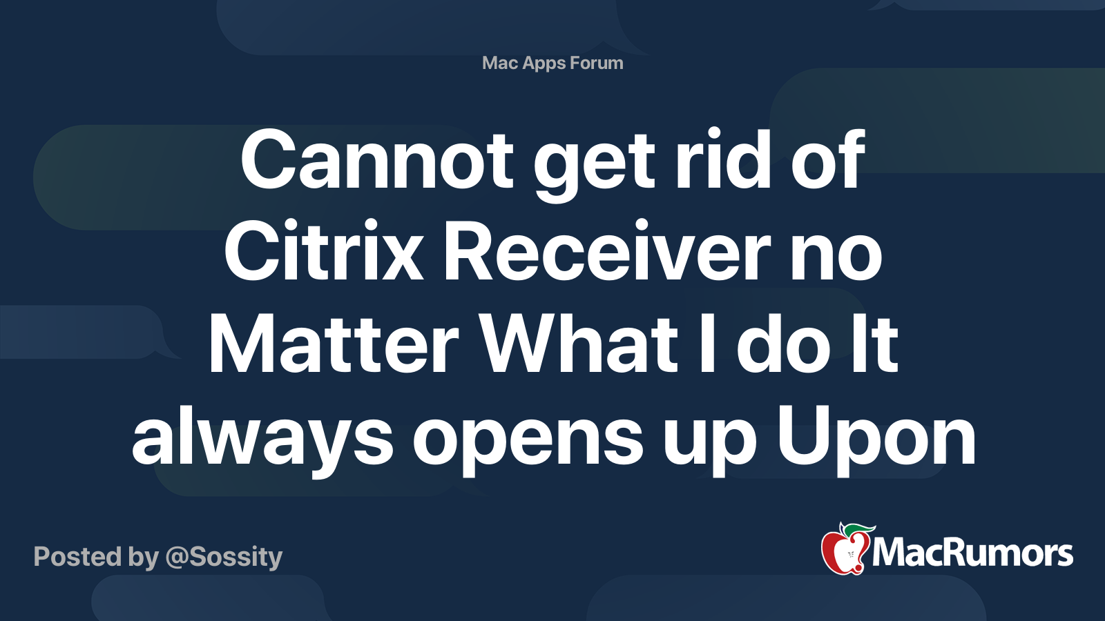 Cannot get rid of Citrix Receiver no Matter What I do It always opens