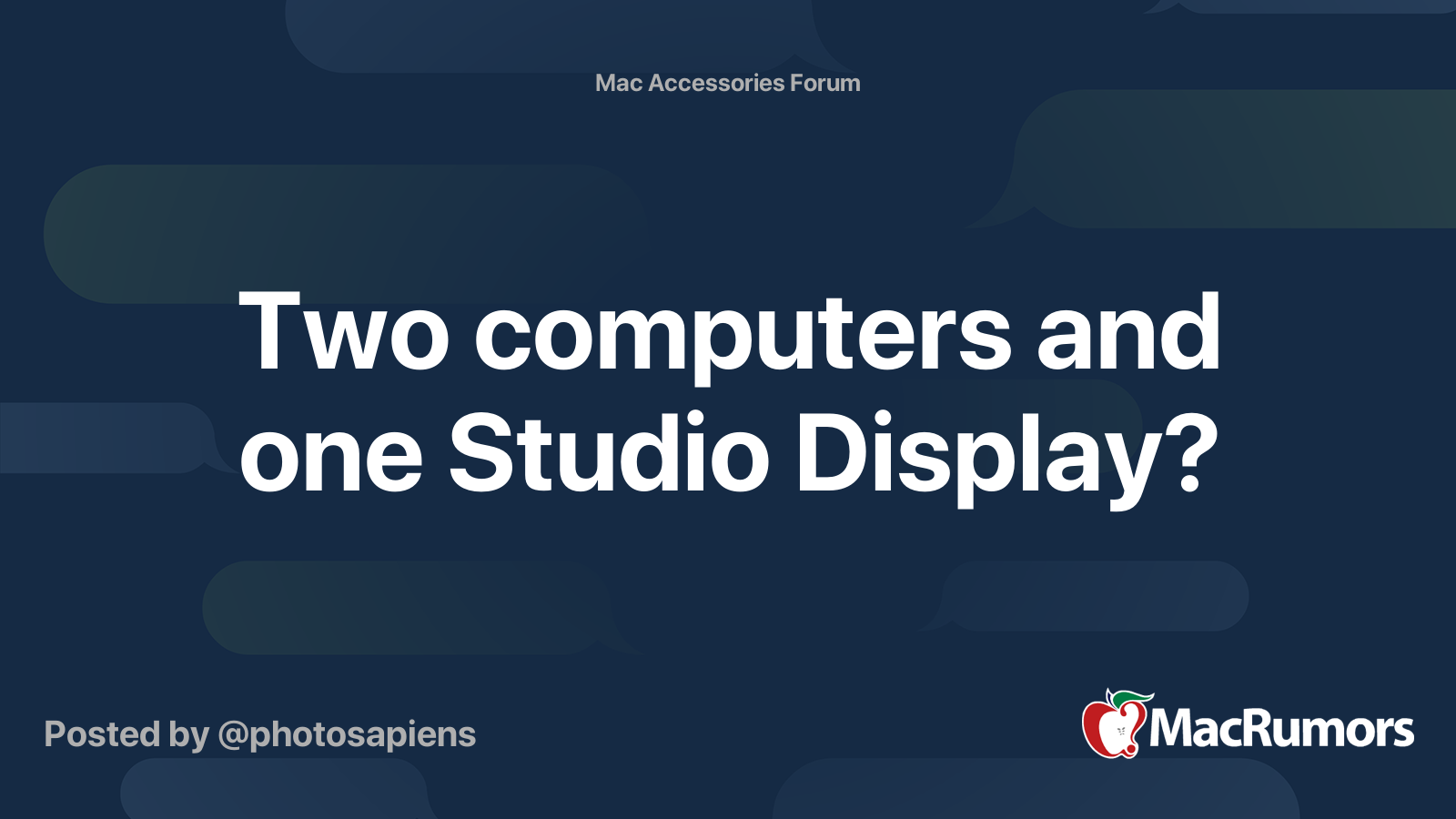 two computers one studio display