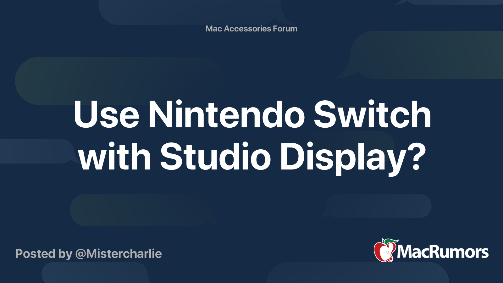 Use Nintendo Switch With Studio Display Macrumors Forums