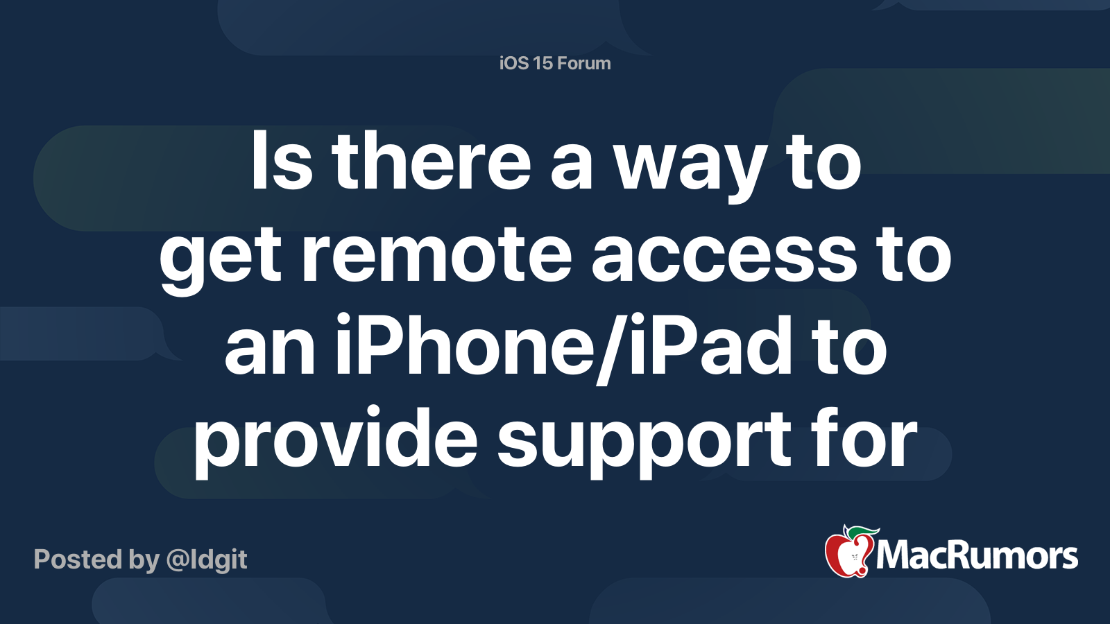 Remote access deals to ipad