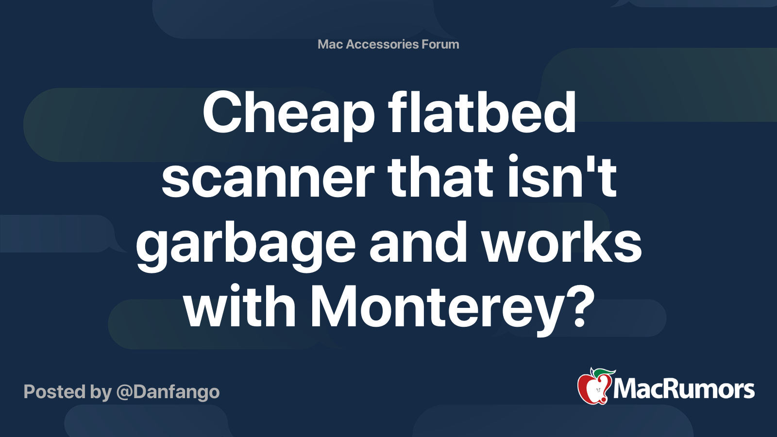 Cheap flatbed scanner that isn't garbage and works with Monterey