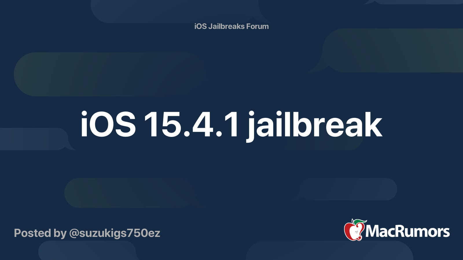 Ios 15 4 1 Jailbreak Macrumors Forums