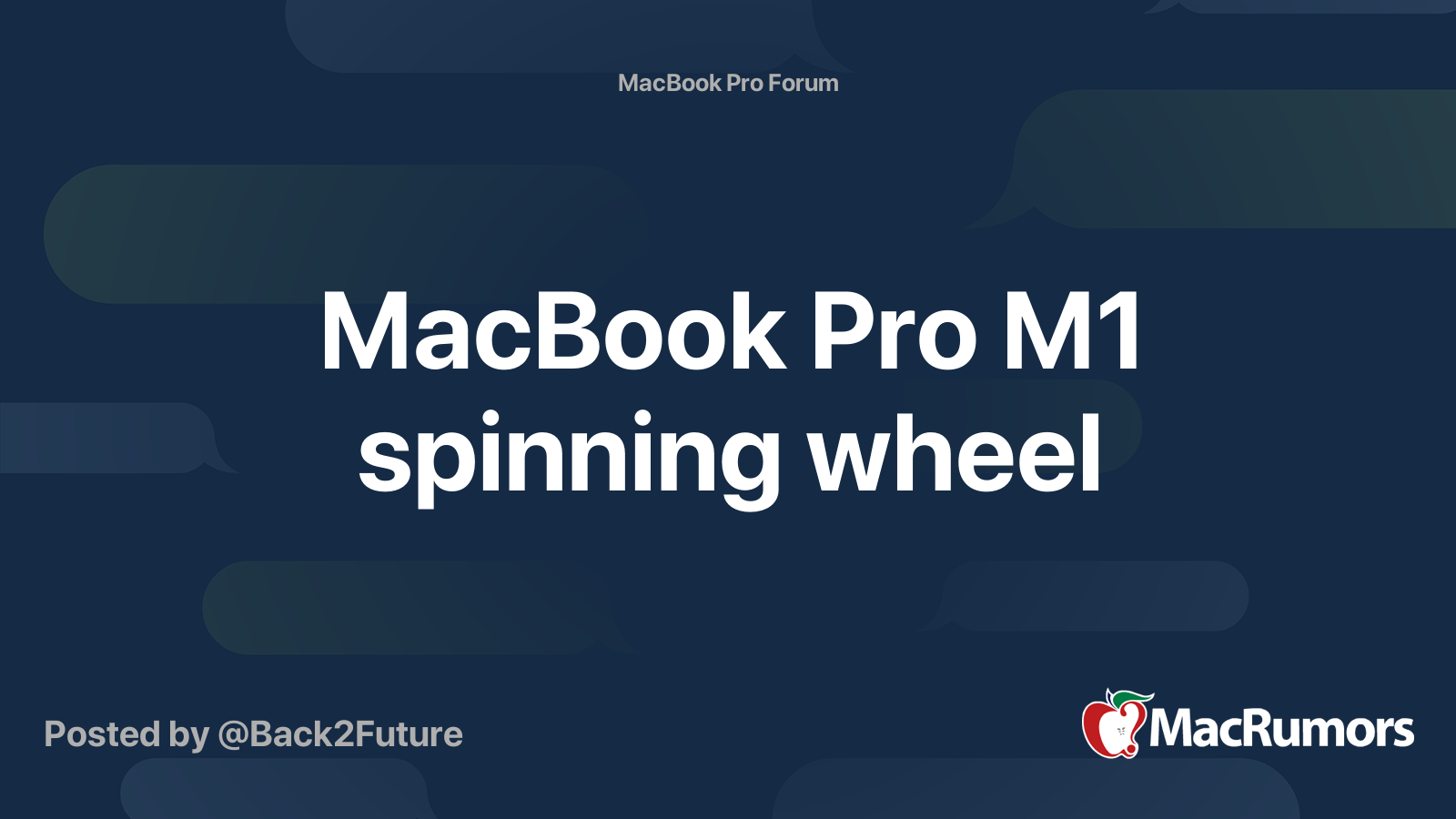 MacBook Pro M1 spinning wheel MacRumors Forums