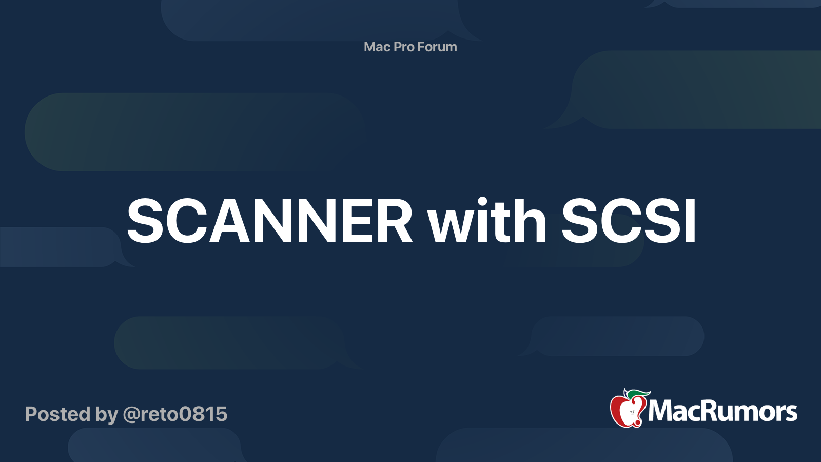 SCANNER with SCSI | MacRumors Forums