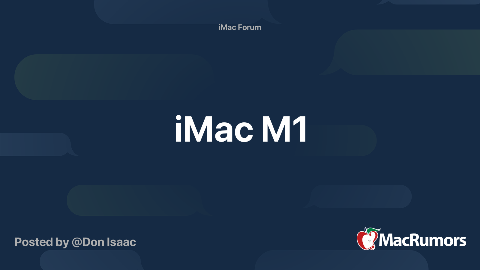 iMac M1 | MacRumors Forums