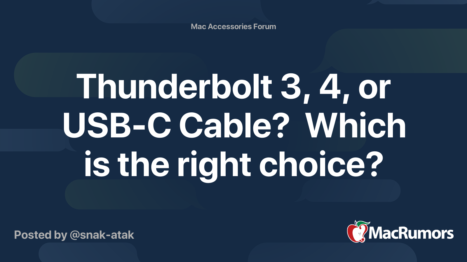 すべての USB-C ケーブルが Thunderbolt ケーブルであるわけではありません