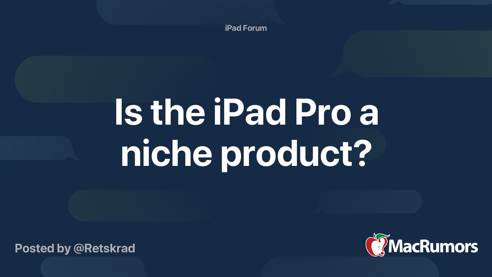 Is the iPad Pro a niche product?
