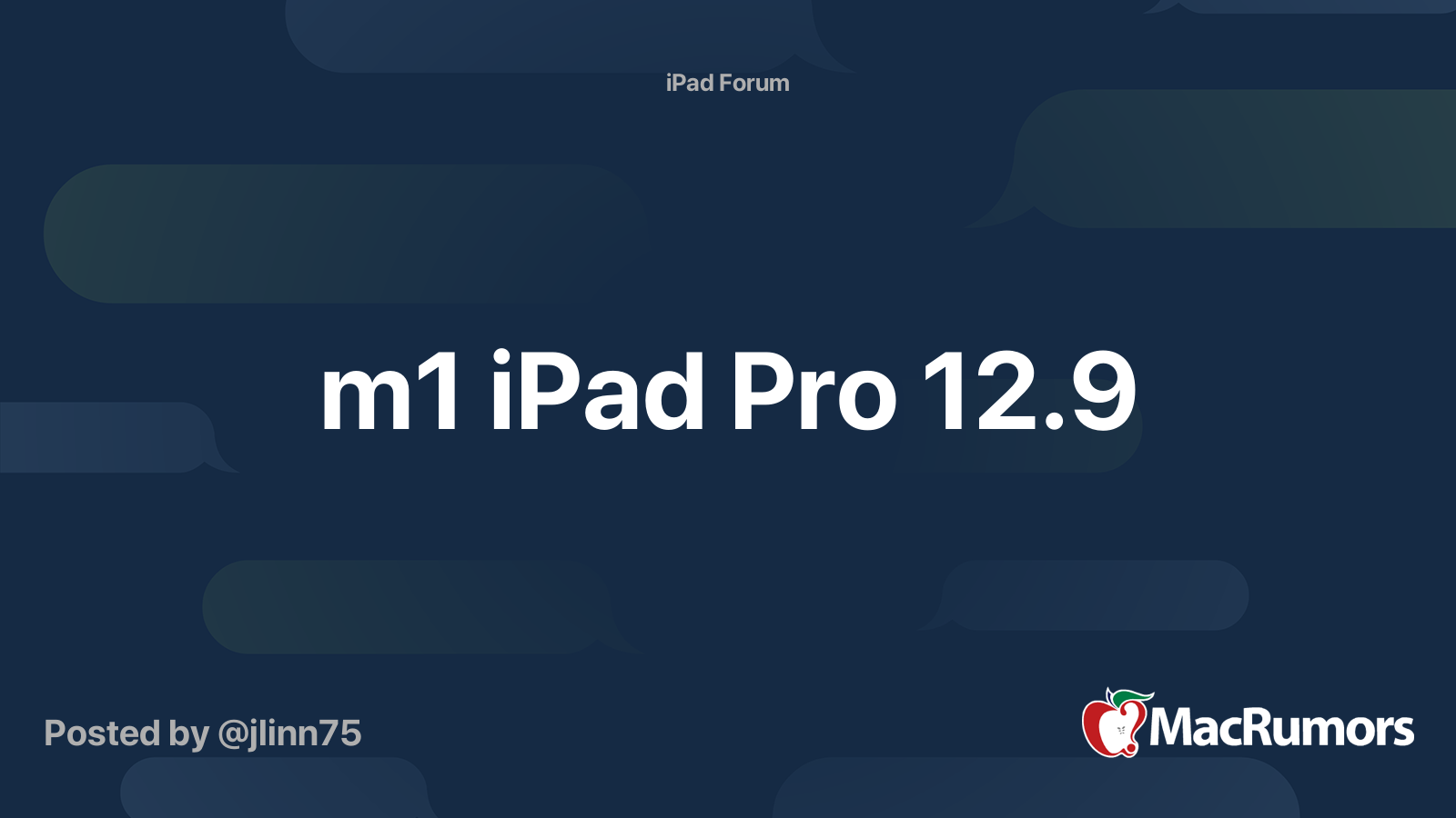 m1 iPad Pro 12.9 | MacRumors Forums