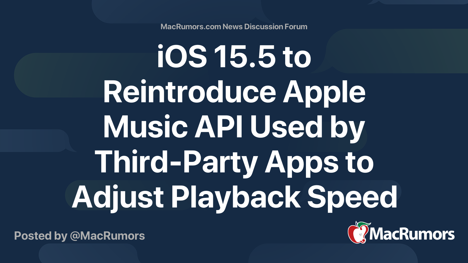 iOS 15.5 to Reintroduce Apple Music API Used by Third-Party Apps to ...