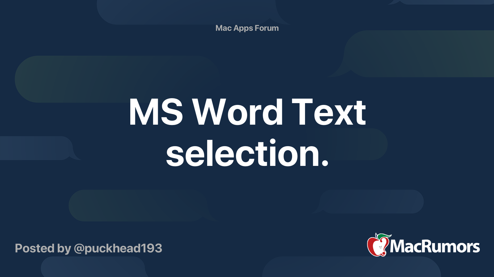 can t select text in word mac
