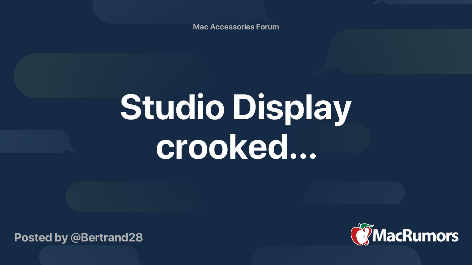 Studio Display crooked... | MacRumors Forums